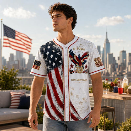 Mens USA 250th Anniversary Baseball Jersey