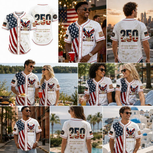 Mens USA 250th Anniversary Baseball Jersey