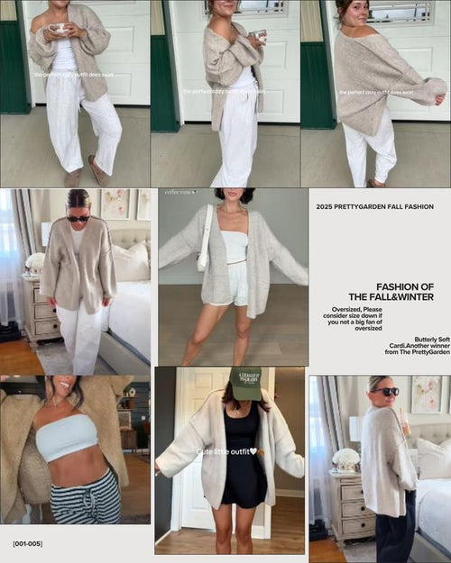 Oversized Open-Front Cardigan Sweater
