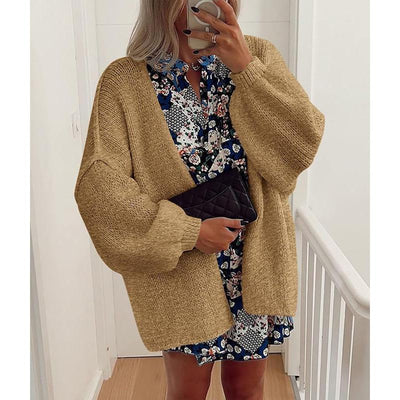Oversized Open-Front Cardigan Sweater